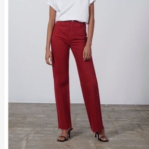 Zara Red 90’s Jeans